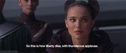 So this is how liberty dies..